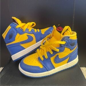 Toddler Air Jordan 1 Retro High OG ‘Game Royal and Maize’